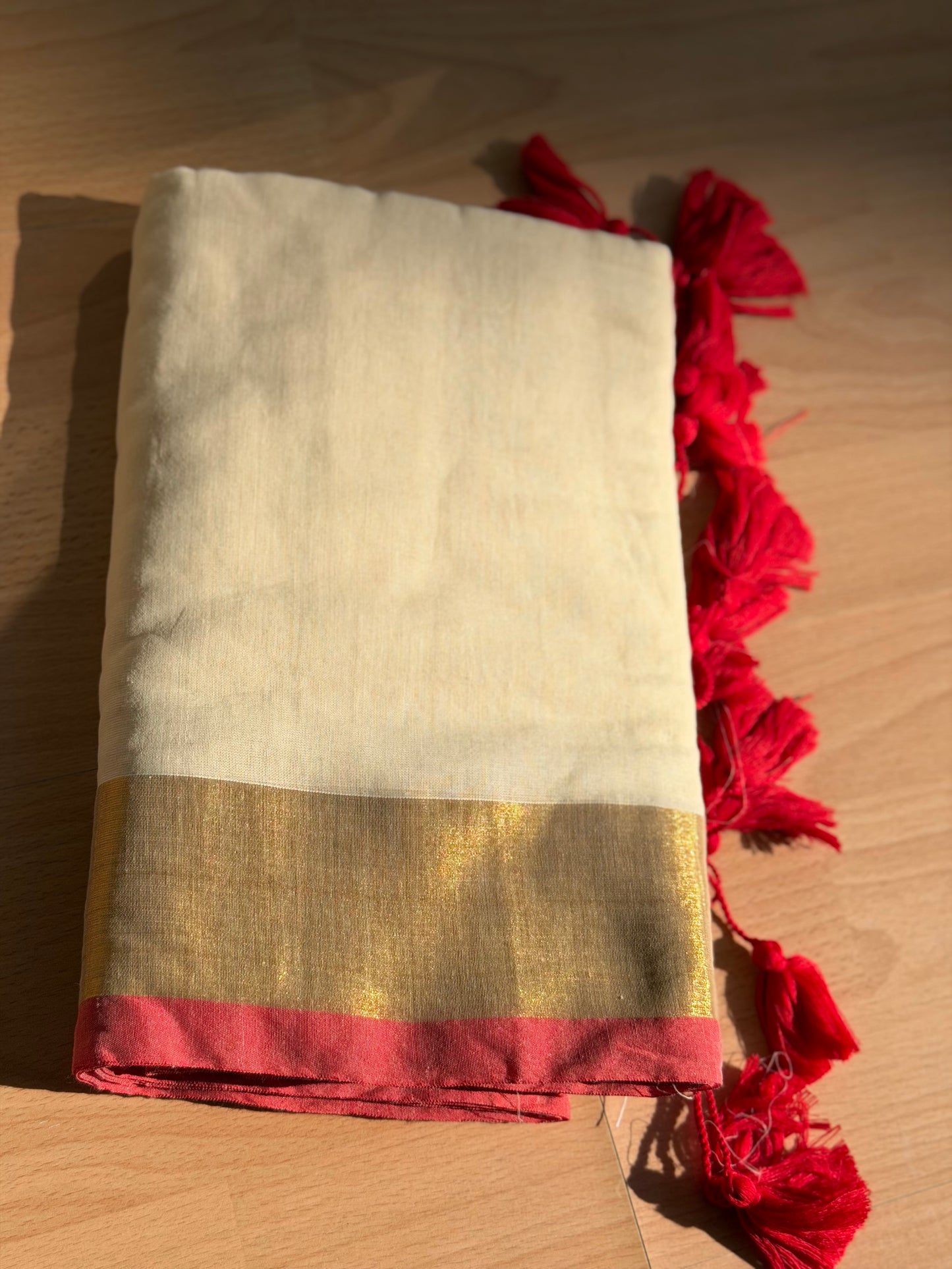 Red Mul Cotton Saree