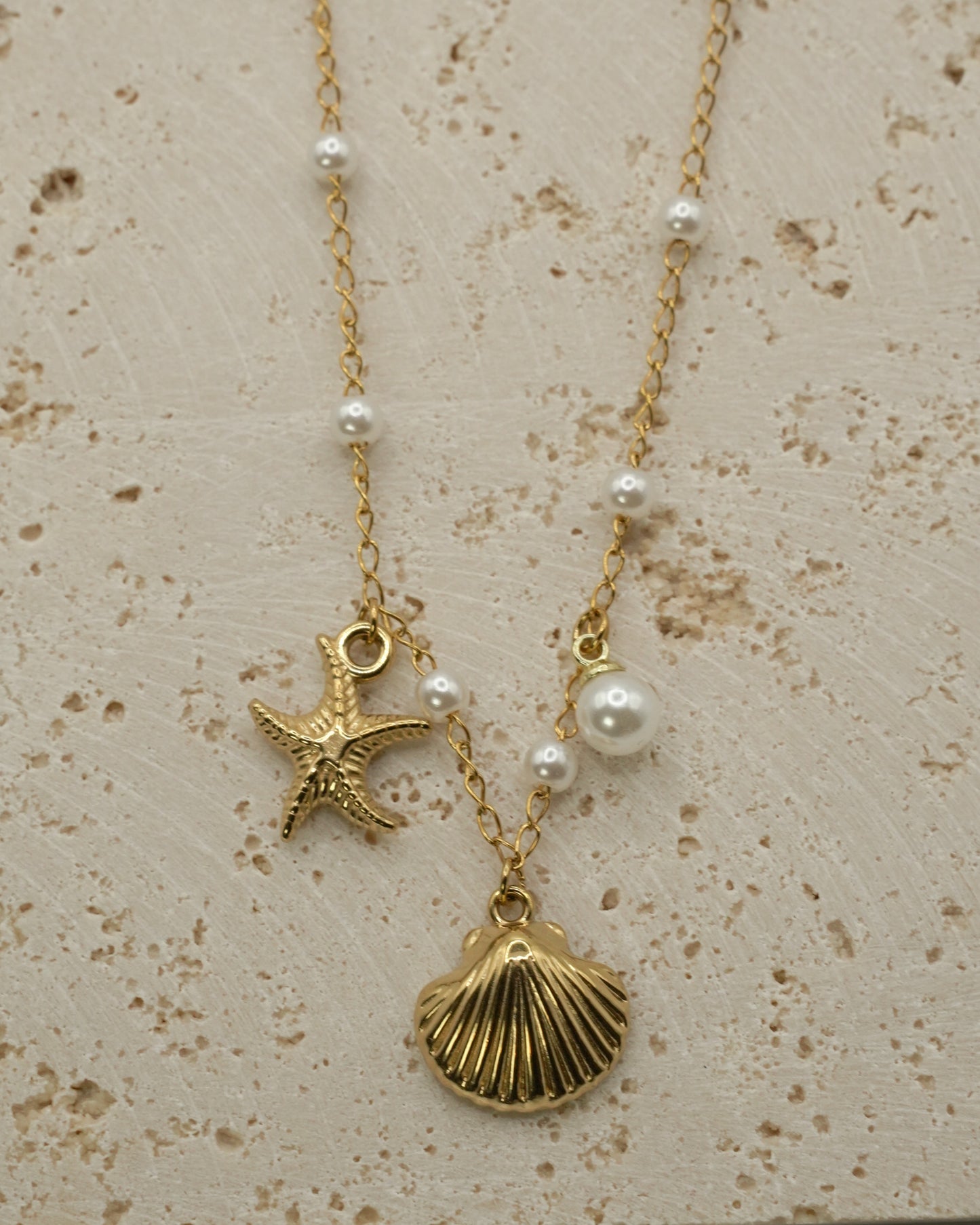Seashell Star Pendant Necklace