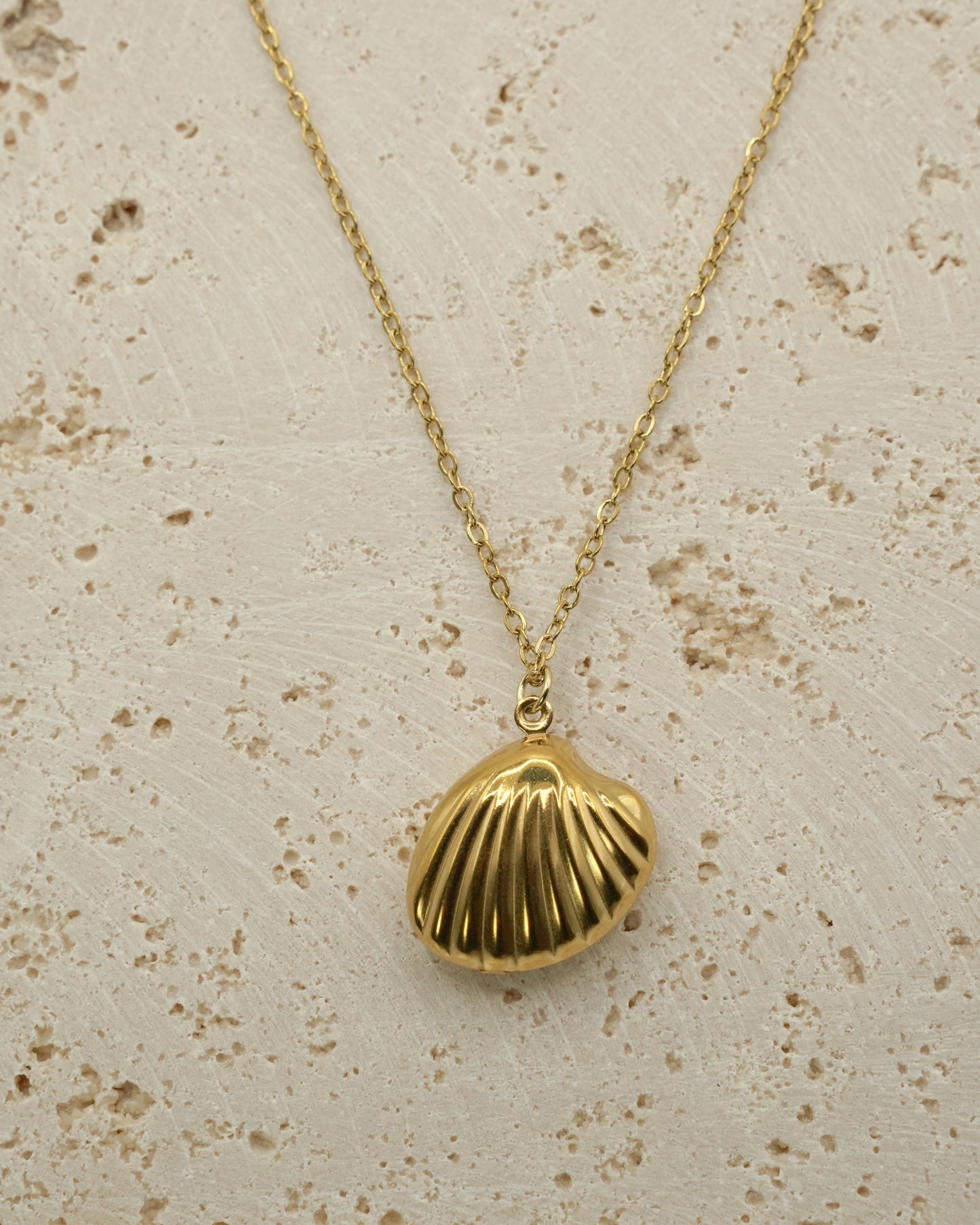 Coral Pearl Oyster Necklace