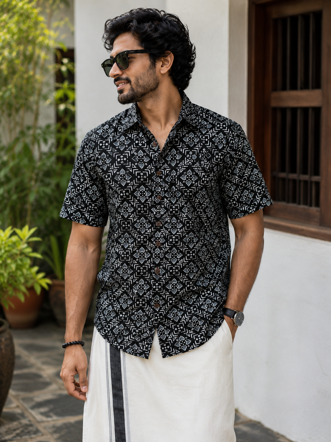 Hand Block Printed Shirt traditional-inspired