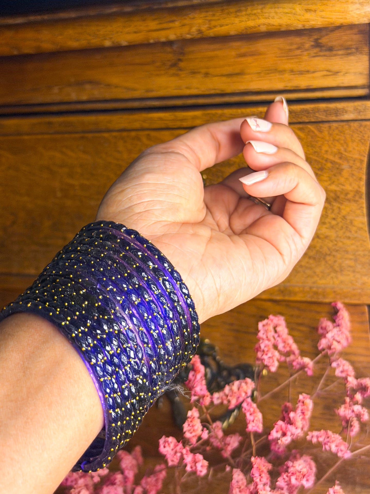 Purple Raindrop Bangles