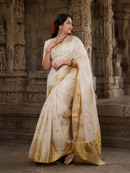 Madhavi Cotton Kasavu Saree