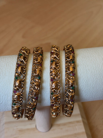 Thin Elephant Design Bangles