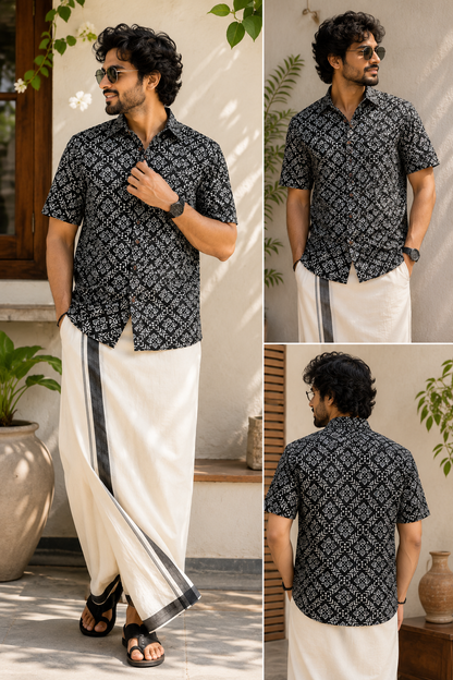 Hand Block Printed Shirt traditional-inspired