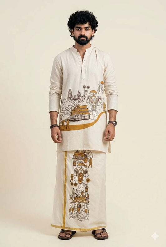 Thrissur Pooram Printed Kurta
